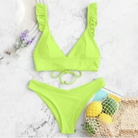 Žene kupaći kostimi Visoka dva vrata V Cut Bikini kupaći kostimi za cipele za plažu kupaći kostimi Tankini