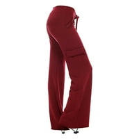 Teretne hlače visoke strugove za žene plus veličine vježbanje nogavi rastegnuti čizme širi noge joga