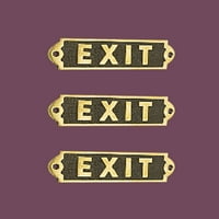Renovirati Exit Exit potpisuje čvrstu mesingu poliranog otporna na tarnsku otpornost na 3