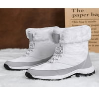 Tenmi Weim Winter Boot Mid CALF čizme za snijeg Plišani drveni čizme čipke za čišćenje vanjskih cipela