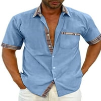 Prednji ručni muški ležerni Okreći navratnik majica kratkih rukava plairana ljetne košulje na vrhu vrhova