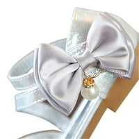 Djevojke Sandale Glittler Bow haljina cipele Princess Crystal Niske potpetica za zabavu za vjenčanje