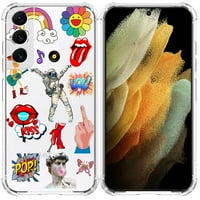 Popularni elementi za kulturu Collage Clear futrola za Samsung Galaxy S22, estetsku umjetničko dizajn