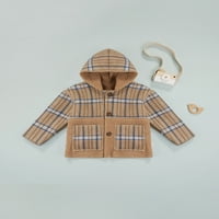1-6y plairani vuneni jakni kaput dječji dečko devojka kapuljač kardigan sa džepovima Outfits zimske