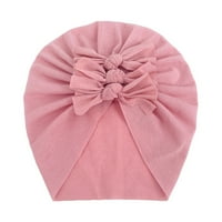 Toddler Baby Boys Girls Hat Solid Cap Beanie Bowknot Elastics Turban Hat