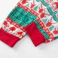 Porodica Pajamas Baby Boys Djevojke Muški božićni print Podudaranje dugih rukava + hlače postavljaju