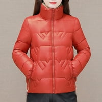 Ženski zimski kaput puni kaput sa patentnim zatvaračem dolje jakna s dugim rukavima dolje jakna od pola
