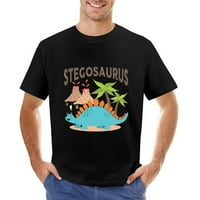 Majica Stegosaurus Muška majica pamuk Ležerne prilike kratkih rukava Poklon Tee Black M