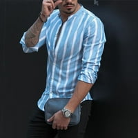 Muške ljetne košulje Muška modna prugasta košulja s dugim rukavima Stripe Fashion Top bluza