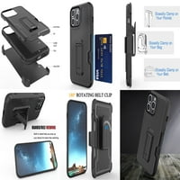 Dodatna oprema za iPhone Pro CASE - Teški zaštitni poklopac, kaiš za kaiš, bežični uši, punjač automobila,