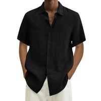 Shpwfbe muške majice muško ljetni havaii Majica kratki rukav dvostruki džep isključite košulju na ovratniku