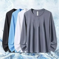Muška ledena svila dugih rukava Brza košulja suhog kompresije Fitness Sport Teretana Tee Tee