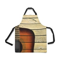 Akustična gitara umjetnost na drvenim zidnim muzičkim instrumentima Kuhinjski pregača, podesivi pojas