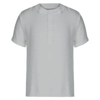 Dugi rukav za muškarce muške dugme Trend Ležerne majice Pamučne majice s dugim rukavima Crna L