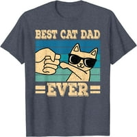 Najbolja mačka Tata ikad smiješna majica za mačka retro muška