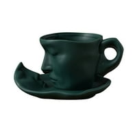Lica umjetnosti personalizirana keramička koncentrirana ljepota stil crna čaj za kafu šalice zaljubljene