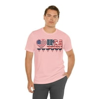 Ljubavna američka košulja američke zastave, crvena, bijela i plava košulja, 4. jula