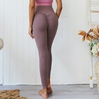 Ženska gothes tanke dna pantalone casual joga modne tajice hlače ljubičaste s