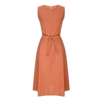 Ženske ljetne haljine Djevojke haljine skitne suknje za viskolke lagane narančaste xl