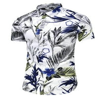Glonme Men Gumb dolje Havajske ljetne košulje Redovna fit za odmor za odmor kratki rukav za odmor za