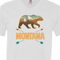 Inktastic Montana Medvjed odmora Silhouette Muška majica V-izrez