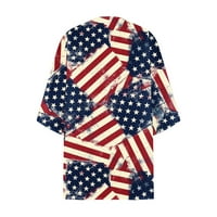 Lagani ljetni kardigan za žene modna američka zastava za plažu od plaža Cardigan Loose Tops Košulja