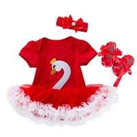 Toddler Baby Girls Penjačka odjeća Ljetna haljina Swan uzorak kratkih rukava Shaggy suknja CRAWLING