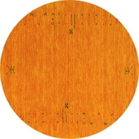 Ahgly Company u zatvorenom okruglom sažetkom žute suvremene prostirke, 6 'kruga