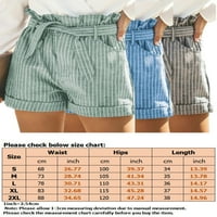 Niveer Women Loarica Up Ljeto Plaže Kratke hlače Dame Baggy Bermuda Stripes Shorts Holiday Stright Stright