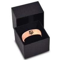 Tungsten košarkaški prsten za prsten za muškarce Žene Udobnost FIT 18K Rose Gold Dome Polirano