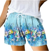 Hlače za žene plus veličine cvjetno tiskano ljeto plaža kratke hlače kratke hlače Yoga sportske kratke
