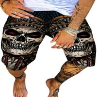 NOLLA muške kratke hlače za plažu u lobanju 3D digitalni tisak Ljetne kratke hlače MENS Classic Fit
