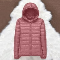 DRPGUNLY Rain jakna Lagana jakna reciklirana izolacija Vjetrootporni kaput zimski tanak kratki bijeli
