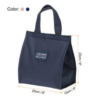 Izolirane torbe za ručak, 8 x5 x9 prijenosni kontejneri, tamno plava, ružičasta