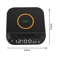 VNTUB Clearsance 3-in- 15W bežični punjač Clock LED digitalni prikaz Budilica Sat Ekran temperature