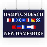 Plaža Hampton, New Hampshire - nautičke zastave - umjetničko djelo u vezi sa fenjerom
