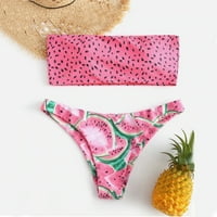 Tankini kupaće kostime za žene Plivanje odijela Ležerne print ružičaste s