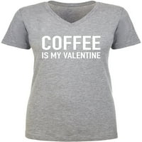 Kafa je moja valentinova ženska v-izrez