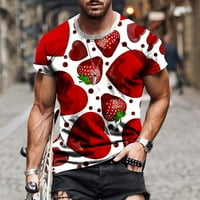 Muška majica za Valentinovo Ležerne majice Fitness kratki rukav okrugli vrat 3D digitalni ljubavni vrhovi
