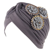 Glava za glavu raka Kapa etnička boemska cvjetna kosa pokriva zamotavanje turbanske torbenske kape plave