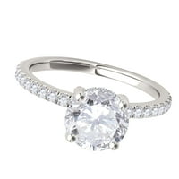 Aonejewelry 14K bijelo zlato 0. Carat Halo Diamond izvrsne vjenčani prsten za angažman