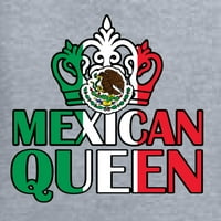 Divlji Bobby, Meksički kralj Meksička kraljica Valentines Dan outfit Njegove i njene odgovarajuće parove Crewneck Dukserice, Heather Grey, Mens L-Womens 2XL