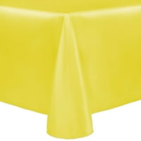 Ultimate Tekstil Reverzibilni Shantung Satin - Majestic Oval stolnjak - za kućne trpezarije, limun žuta