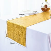 Rose Gold Sequin stol za trkač sjaja Tkanina od sjaja Rentener SPARKSPRSKI Trčanje za stol za rođendan