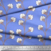 Soimoi Georgette viskoza Tkanina pamučna kugla cvjetna dekor tkanina tiskano dvorište široko