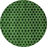 Ahgly Company u zatvorenom okruglom apstraktne zelene moderne prostirke, 6 'krug