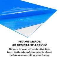 Frame White Frame - Kompletni moderni foto okvir uključuje UV akrilni štitnik