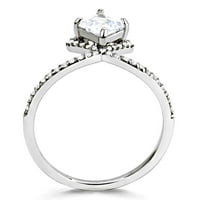 Ženski srebrni prstenovi visoko polirani prsten od nehrđajućeg čelika od nehrđajućeg od 316 l sa AAA