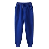 Yyeselk muške zimske hlače za zimske ruke Sherpa obložene duksere aktivne trčanje jogger hlače plava 3x-velika