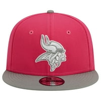 Muška nova era ružičasta siva Minnesota Vikings 2-tonska boja 9fifty snapback šešir